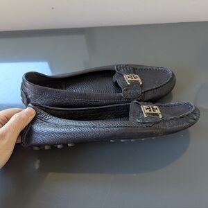 Tory Burch Kendrick Navy Leather Driving‎ Loafers 6.5